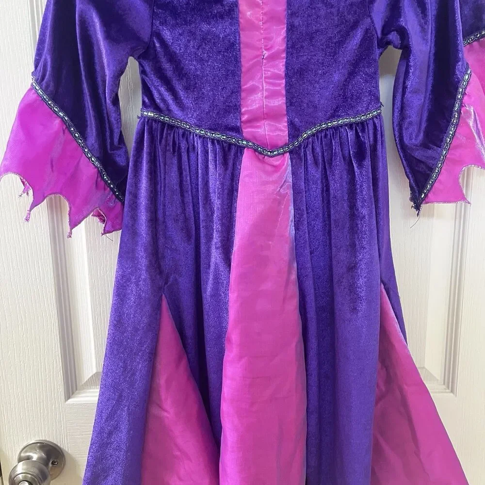 Disney Store Maleficent Halloween Costume DRESS ONLY Purple Pink Girls Size 4